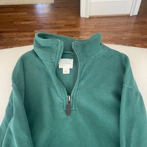 J Crew - Crewcuts Half Zip Green Pullover